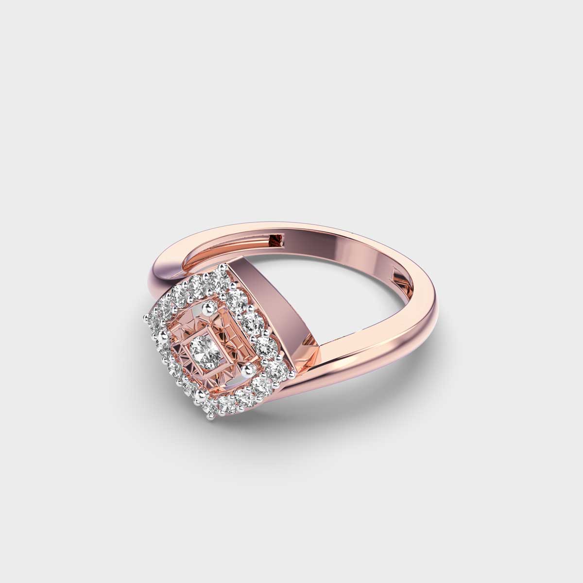 Quaint Quad Diamond Encrusted Ring