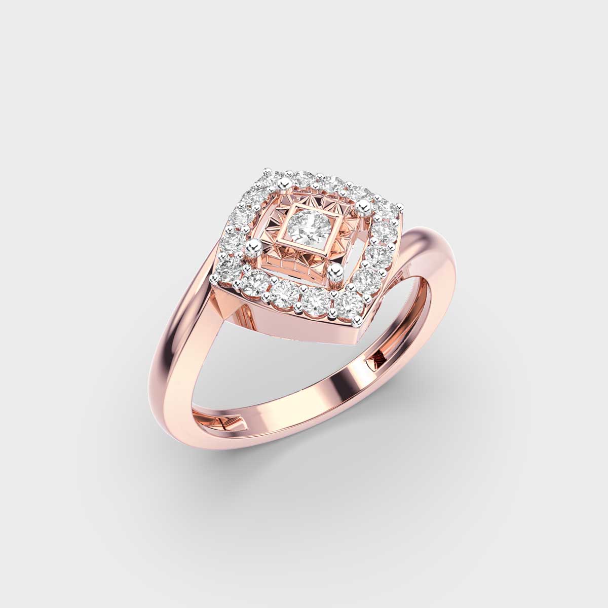 Quaint Quad Diamond Encrusted Ring