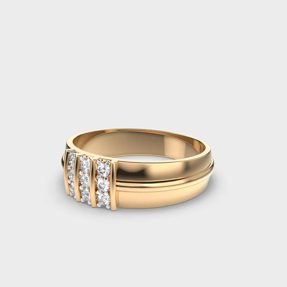 Tri Line Men’s Diamond Ring