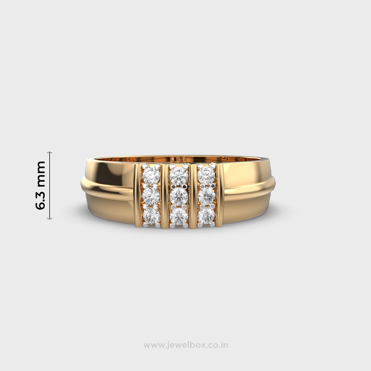 Tri Line Men’s Diamond Ring
