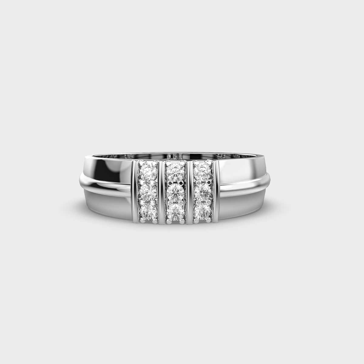 Tri Line Men’s Diamond Ring
