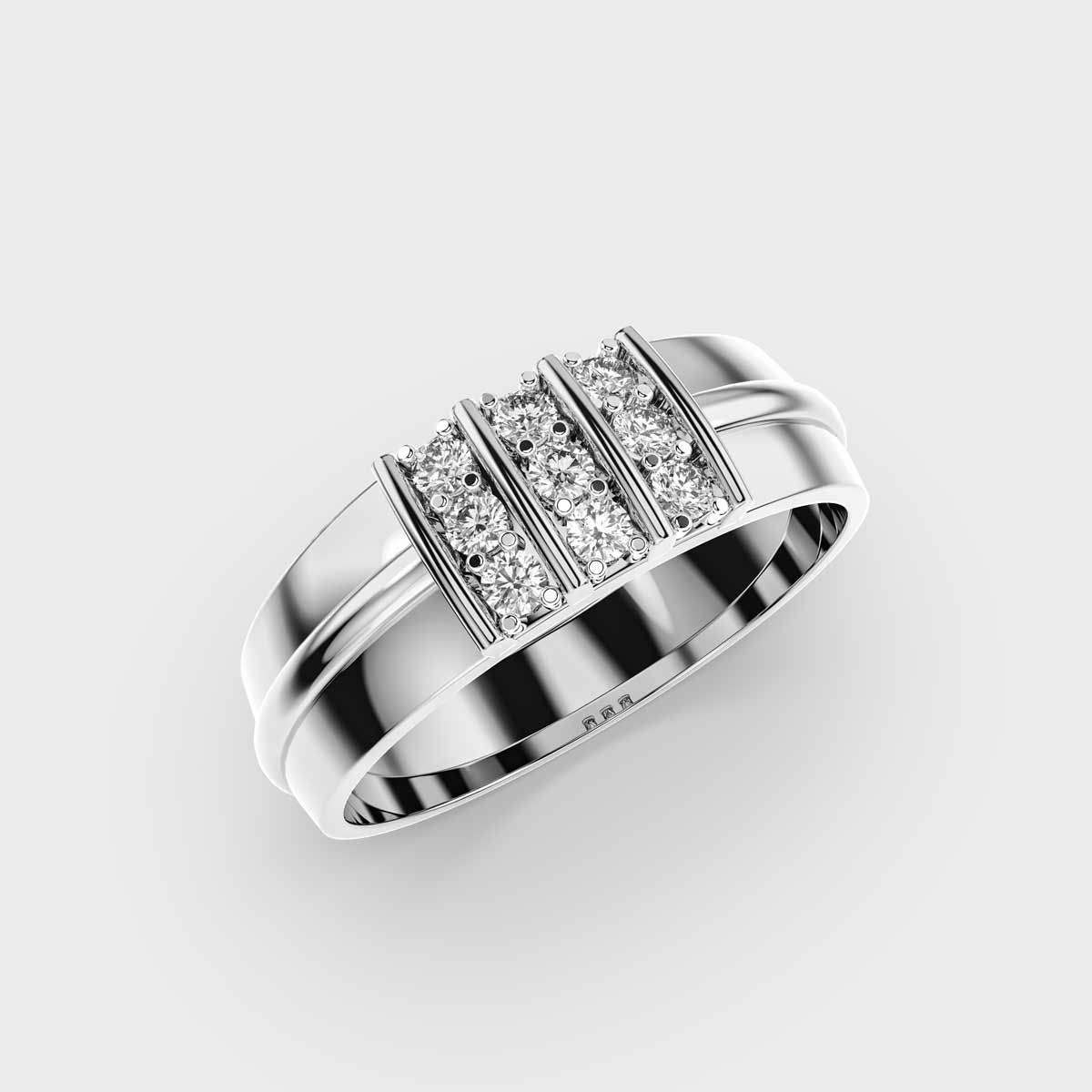 Tri Line Men’s Diamond Ring