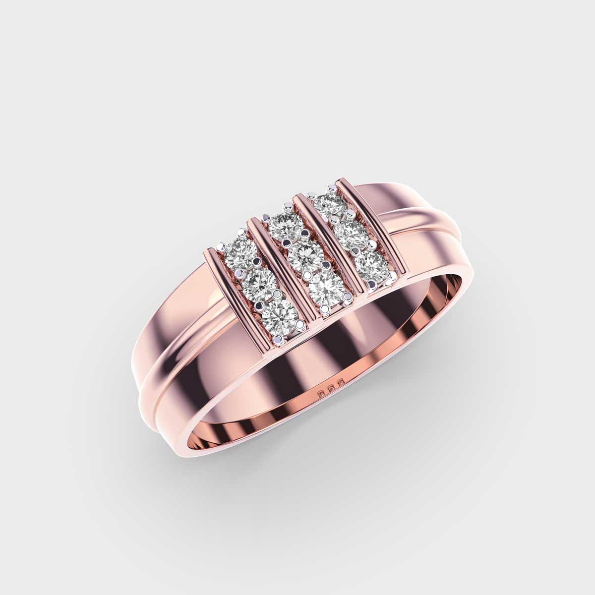 Tri Line Men’s Diamond Ring