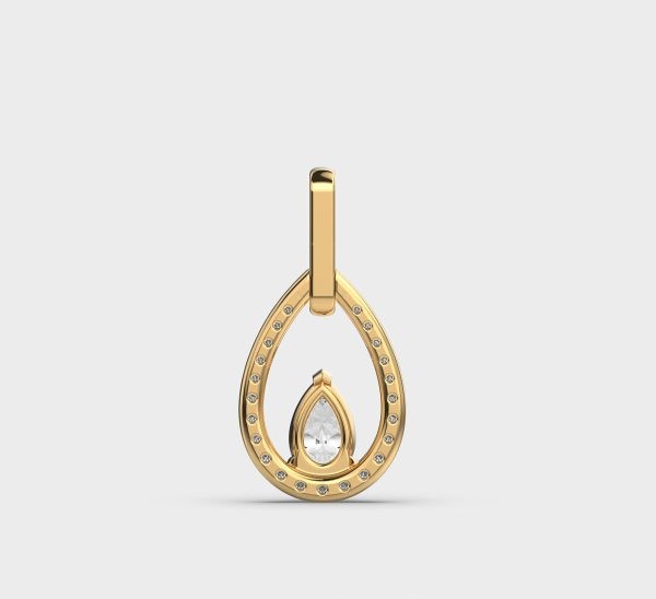 Eye Of Ankh Oval Diamond Pendant Without Chain