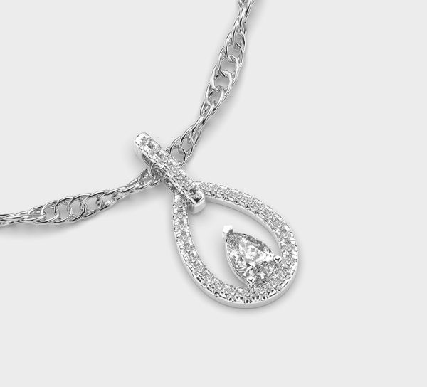 Eye Of Ankh Oval Diamond Pendant Without Chain