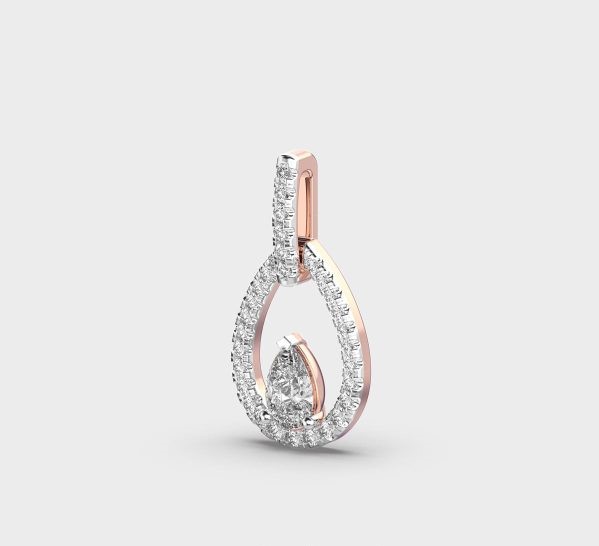 Eye Of Ankh Oval Diamond Pendant Without Chain