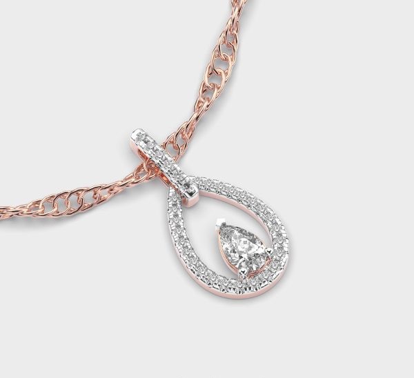 Eye Of Ankh Oval Diamond Pendant Without Chain