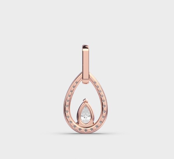 Eye Of Ankh Oval Diamond Pendant Without Chain