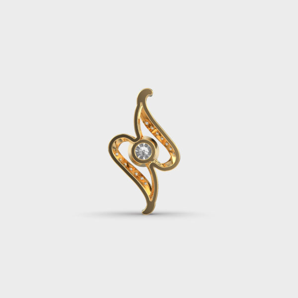 Twisted Style Round Diamond Pendant