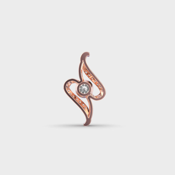 Twisted Style Round Diamond Pendant