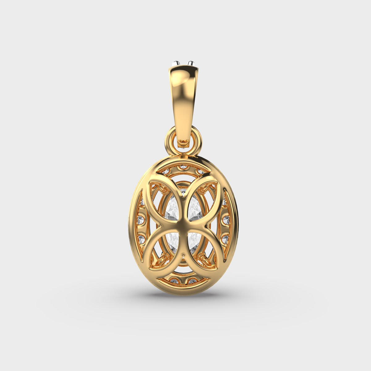 Classique Oval Diamond Pendant