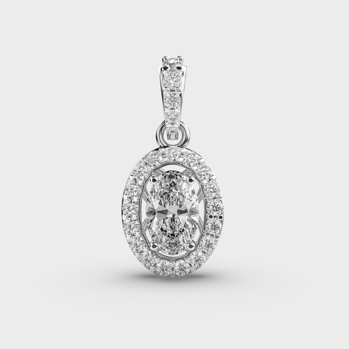 Classique Oval Diamond Pendant