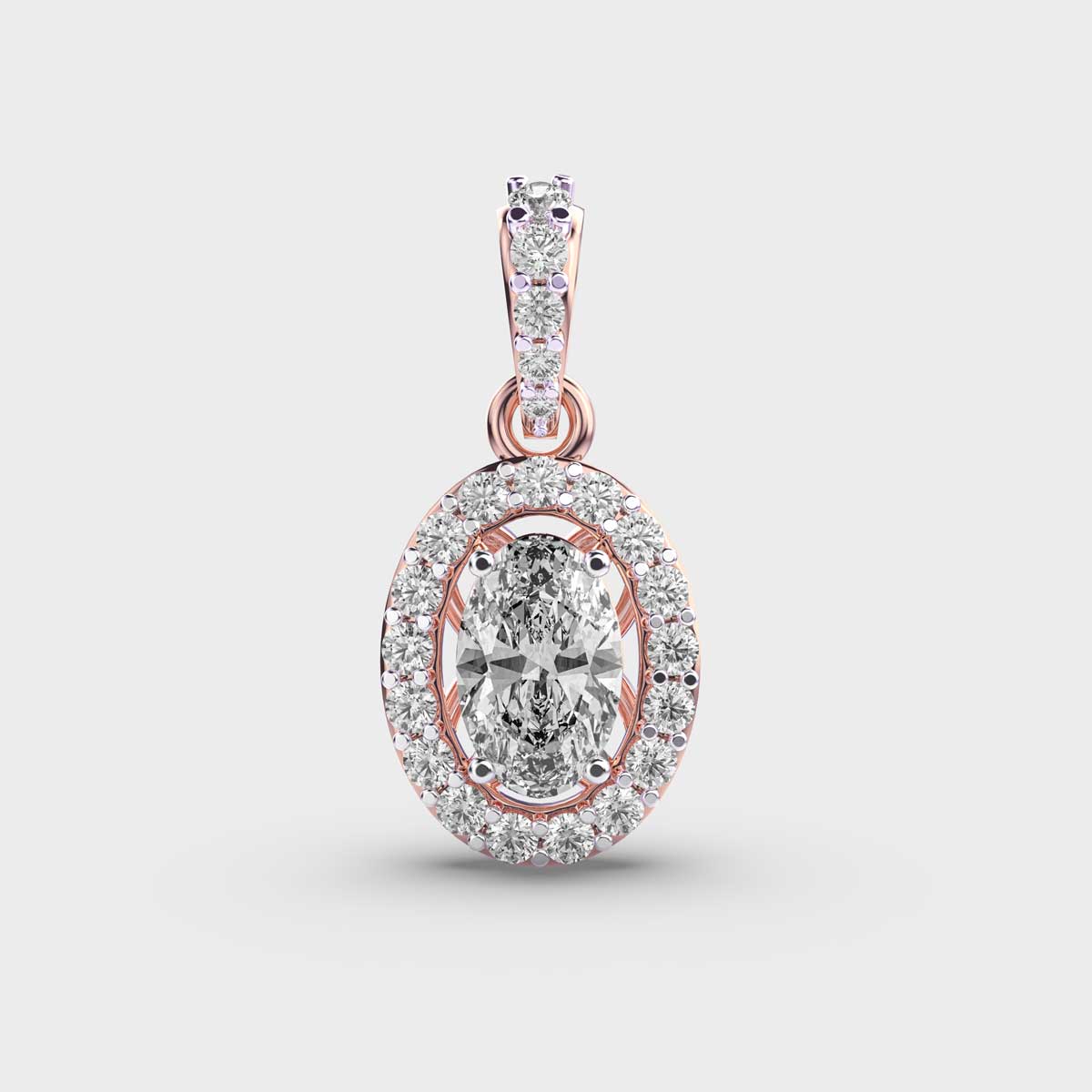 Classique Oval Diamond Pendant