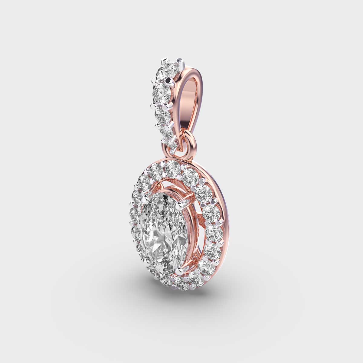 Classique Oval Diamond Pendant