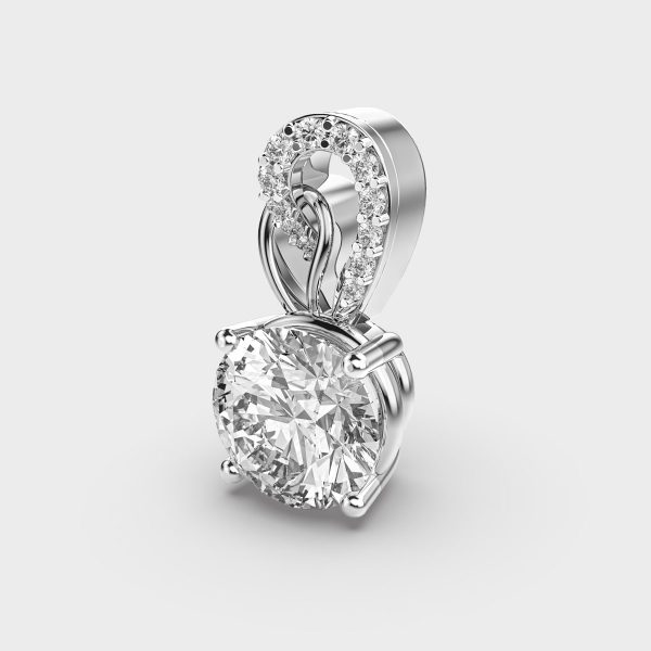 2 Carat Shimmering Solitaire Pendant (Without Chain)