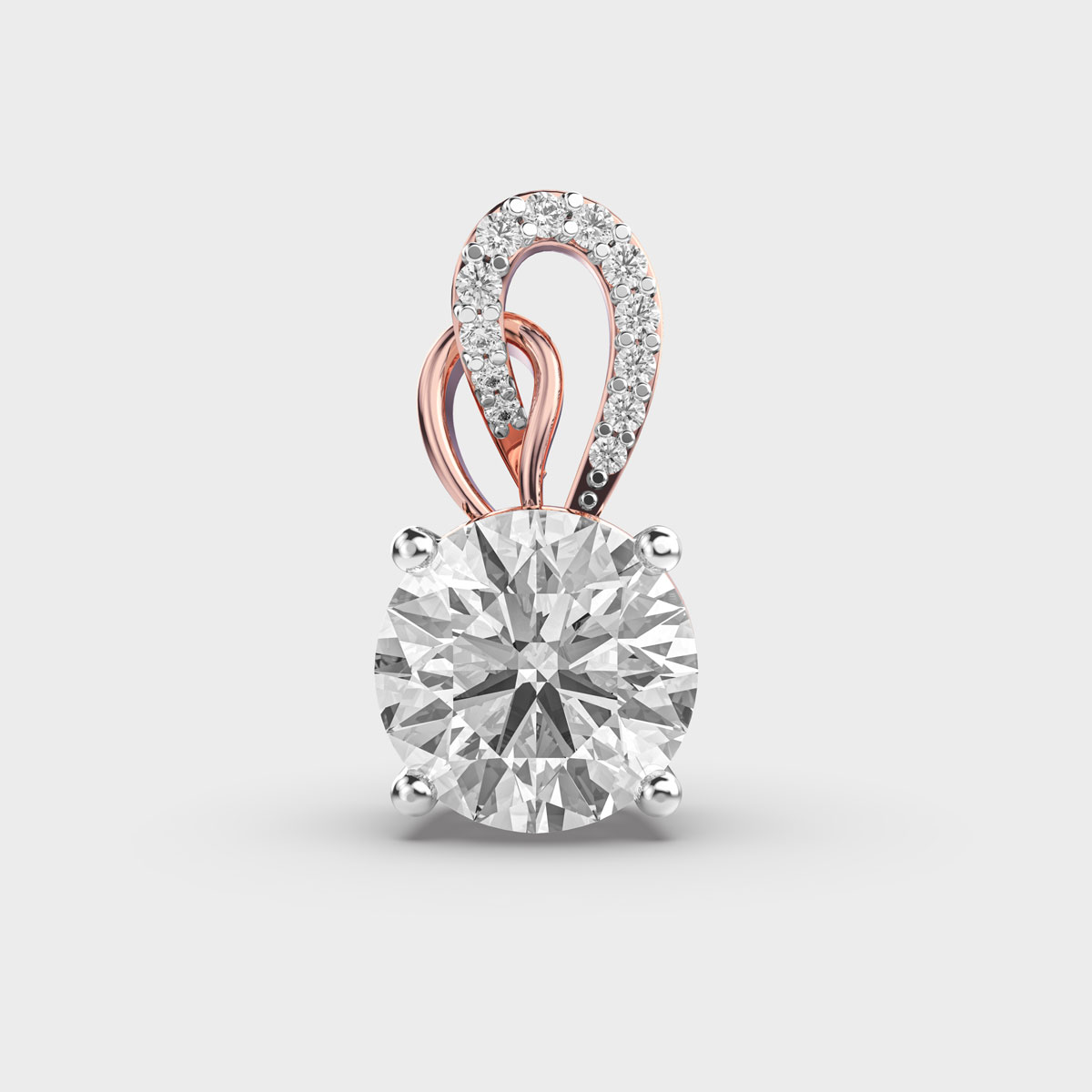 2 Carat Shimmering Solitaire Pendant (Without Chain)