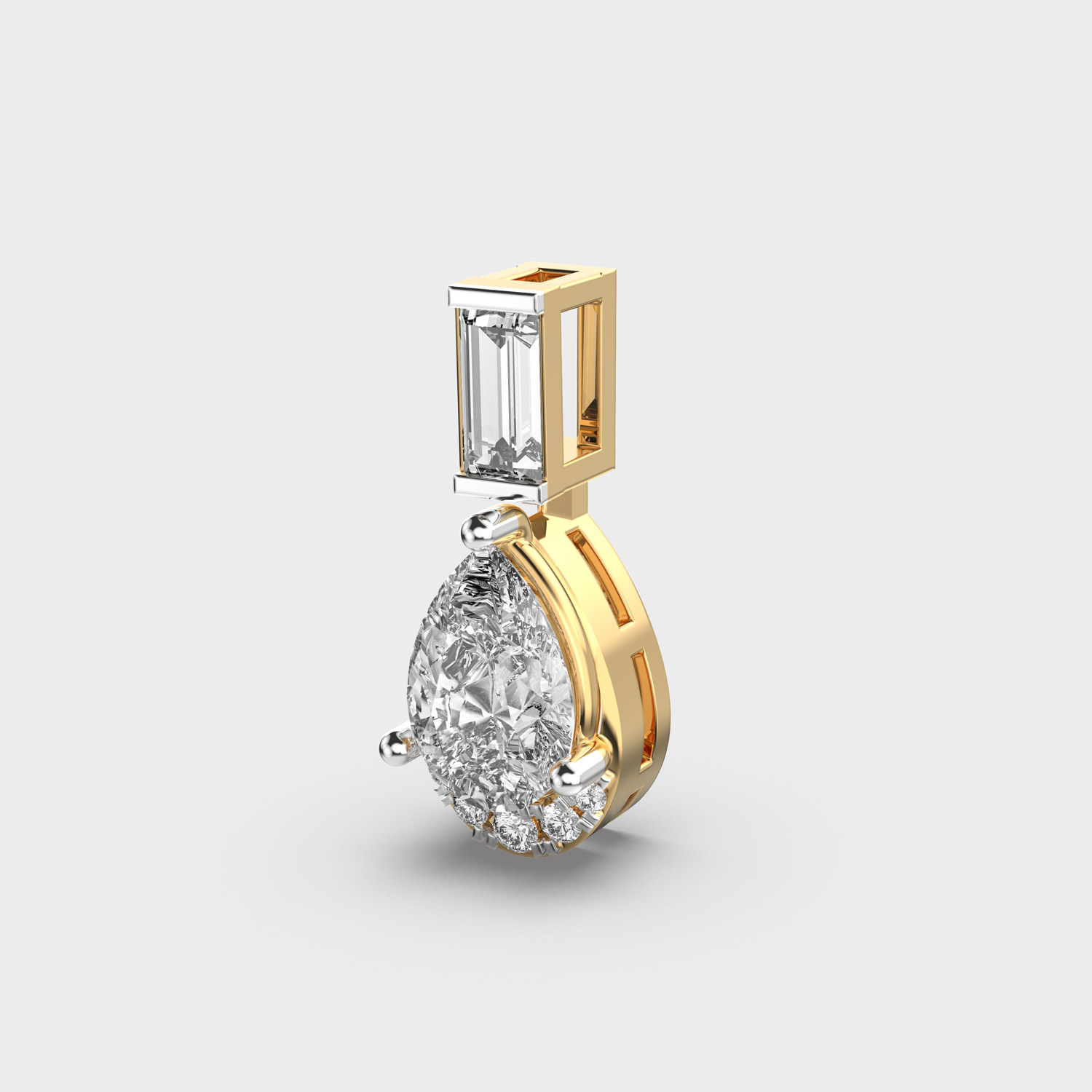 Dewfall Diamond Teardrop Pendant