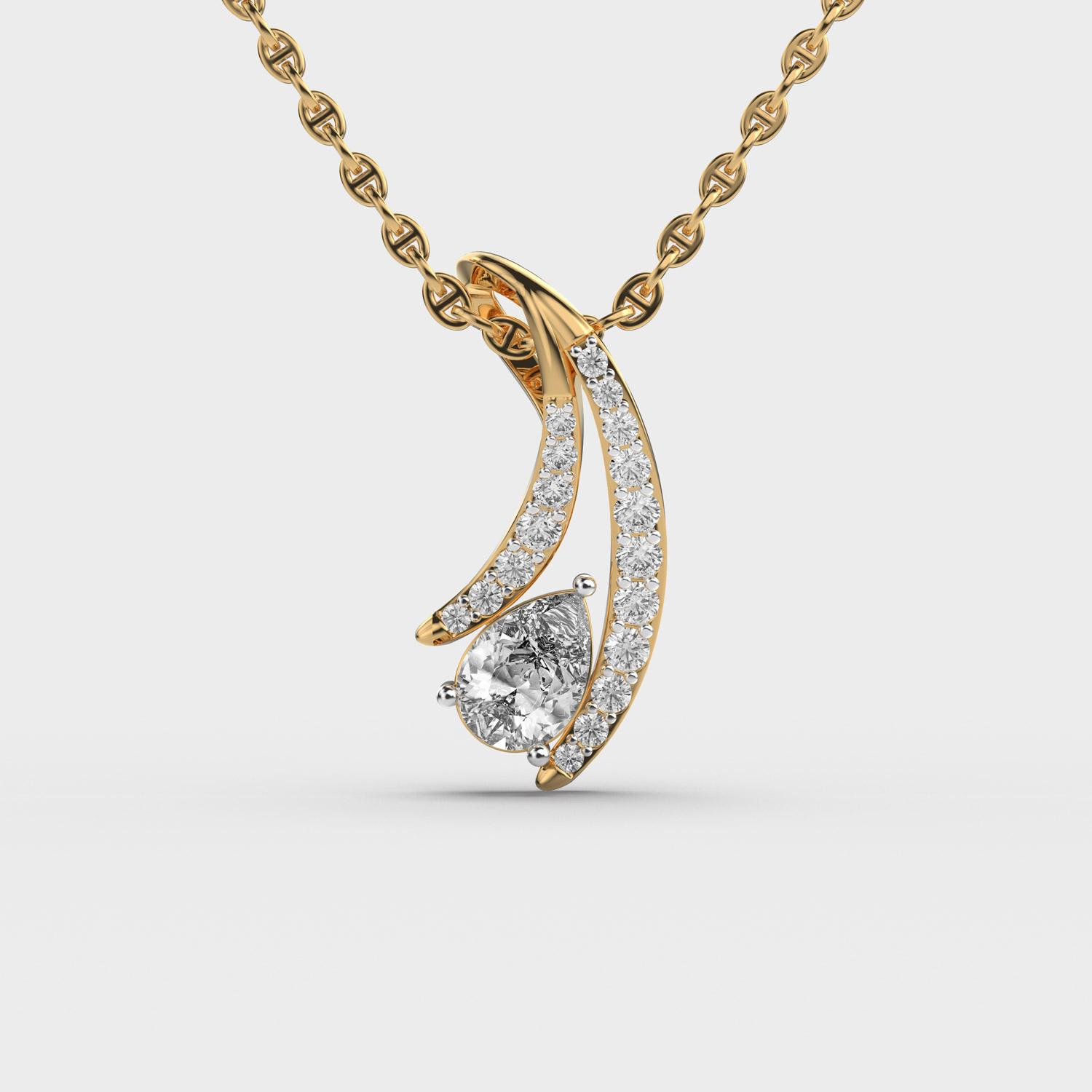 Sundrop Whisper Oval Diamond Pendant
