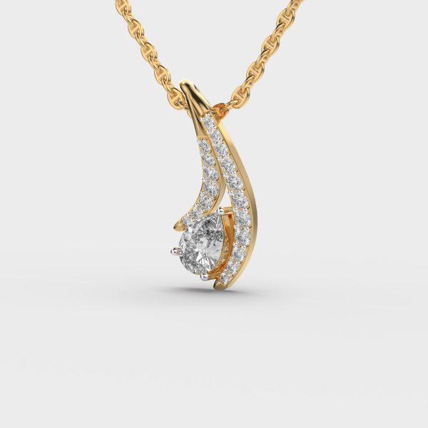 Sundrop Whisper Oval Diamond Pendant