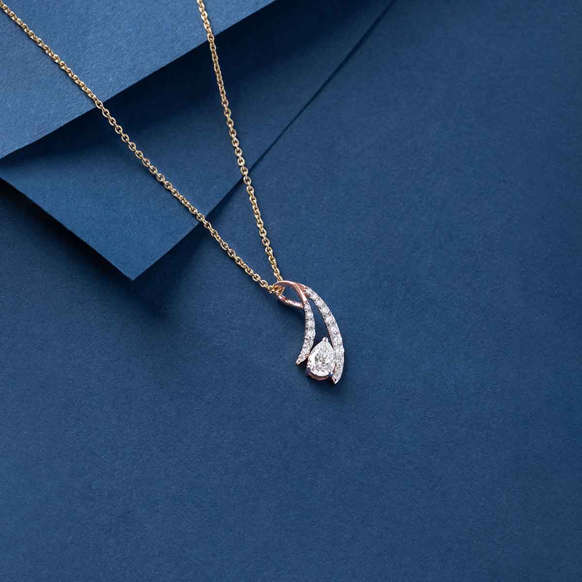 Sundrop Whisper Oval Diamond Pendant