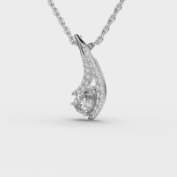 Sundrop Whisper Oval Diamond Pendant