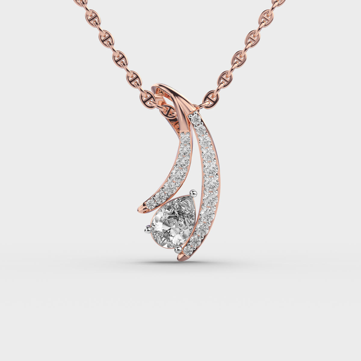 Sundrop Whisper Oval Diamond Pendant