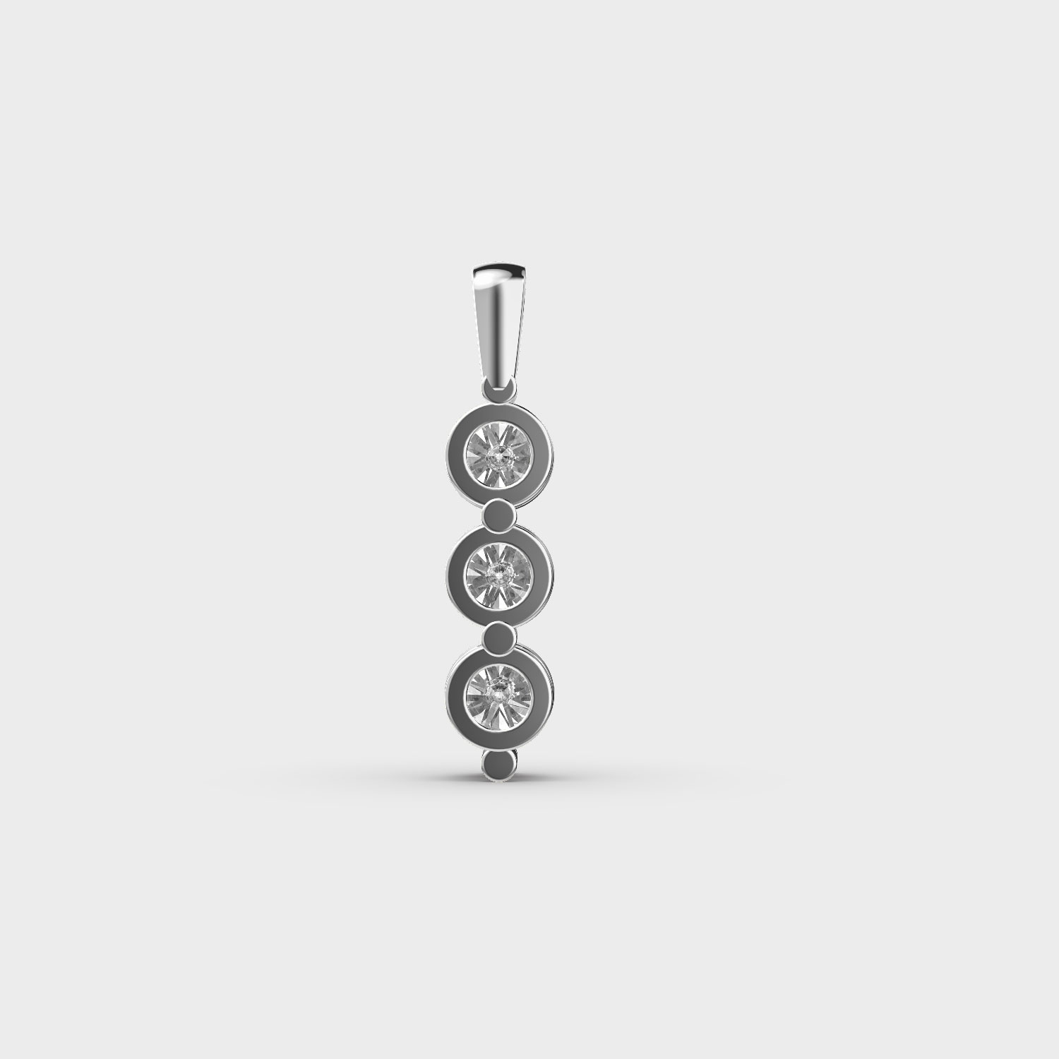 Three-Stone Diamond Pendant