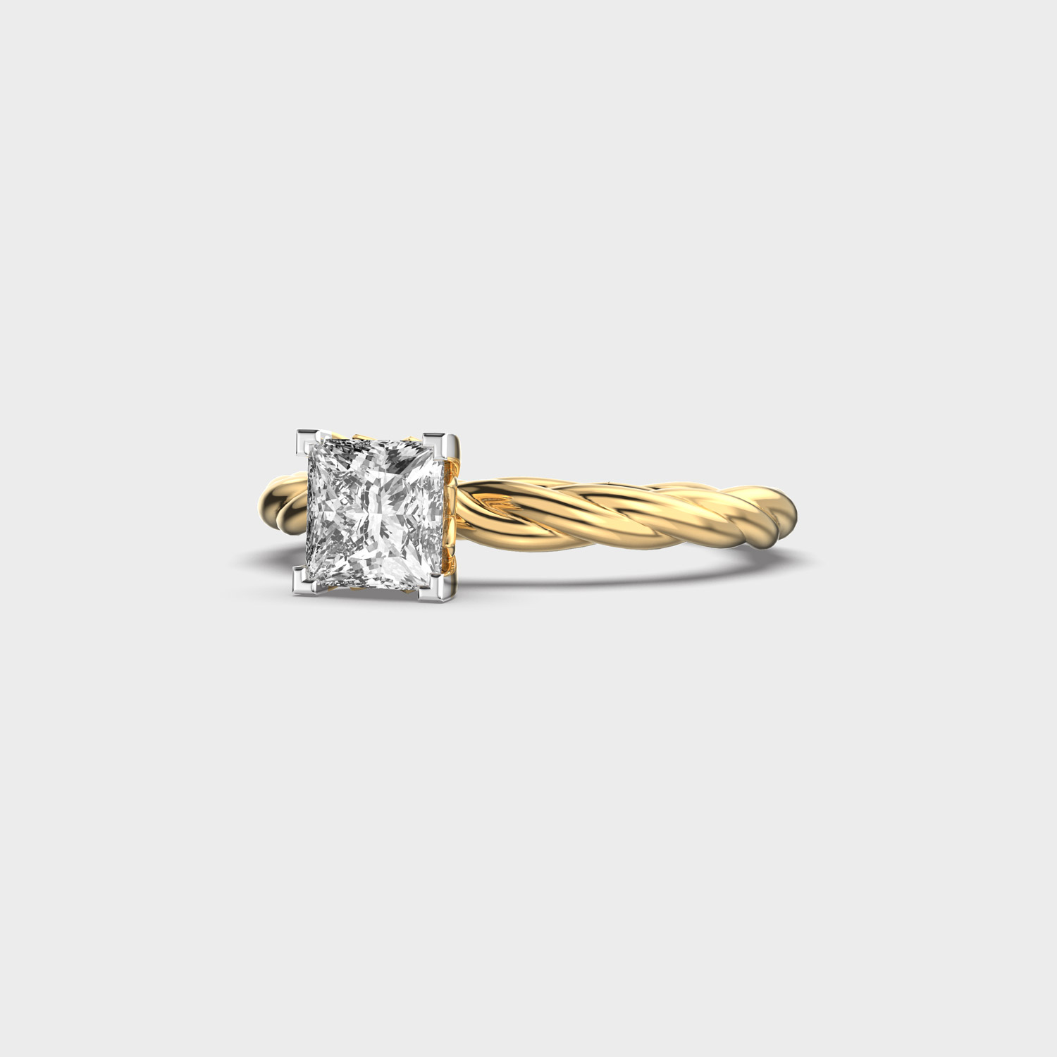 Modern Step Diamond Ring