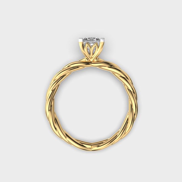 Modern Step Diamond Ring