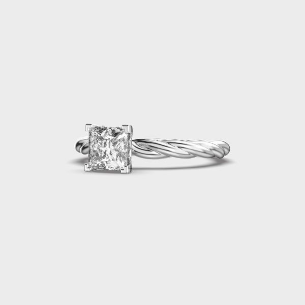 Modern Step Diamond Ring