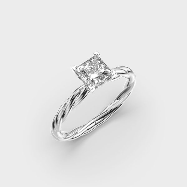 Modern Step Diamond Ring