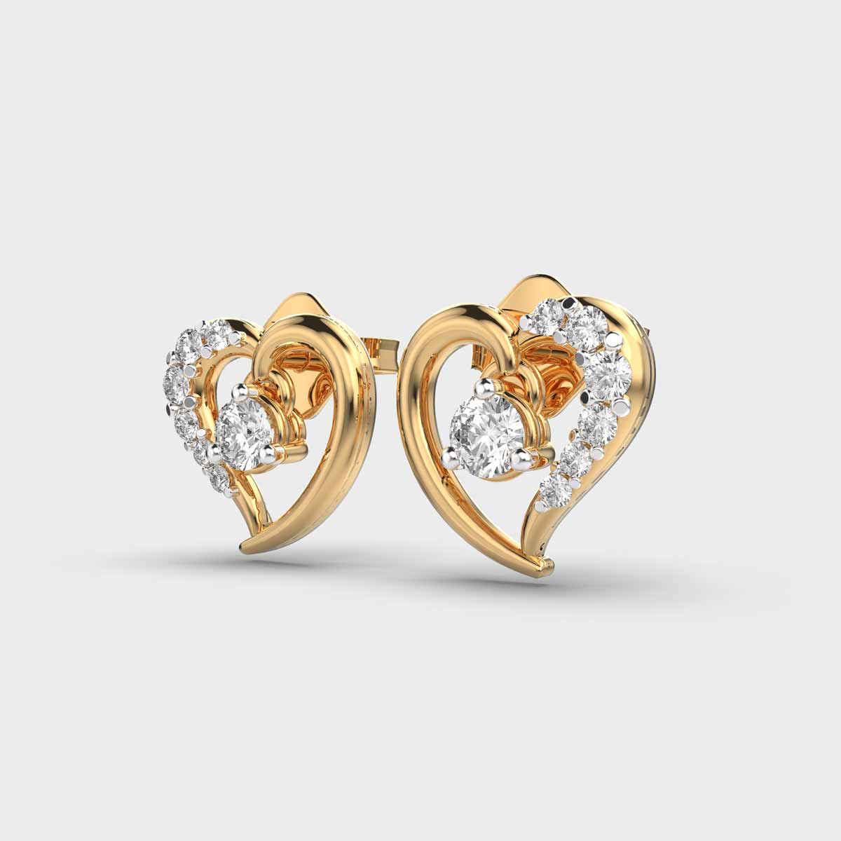 Happy Hearts Diamond Studs