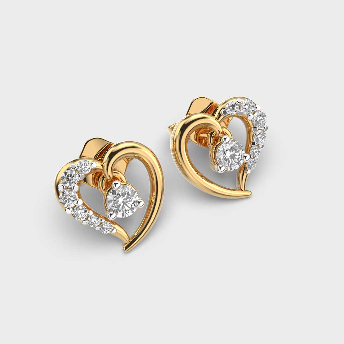 Happy Hearts Diamond Studs