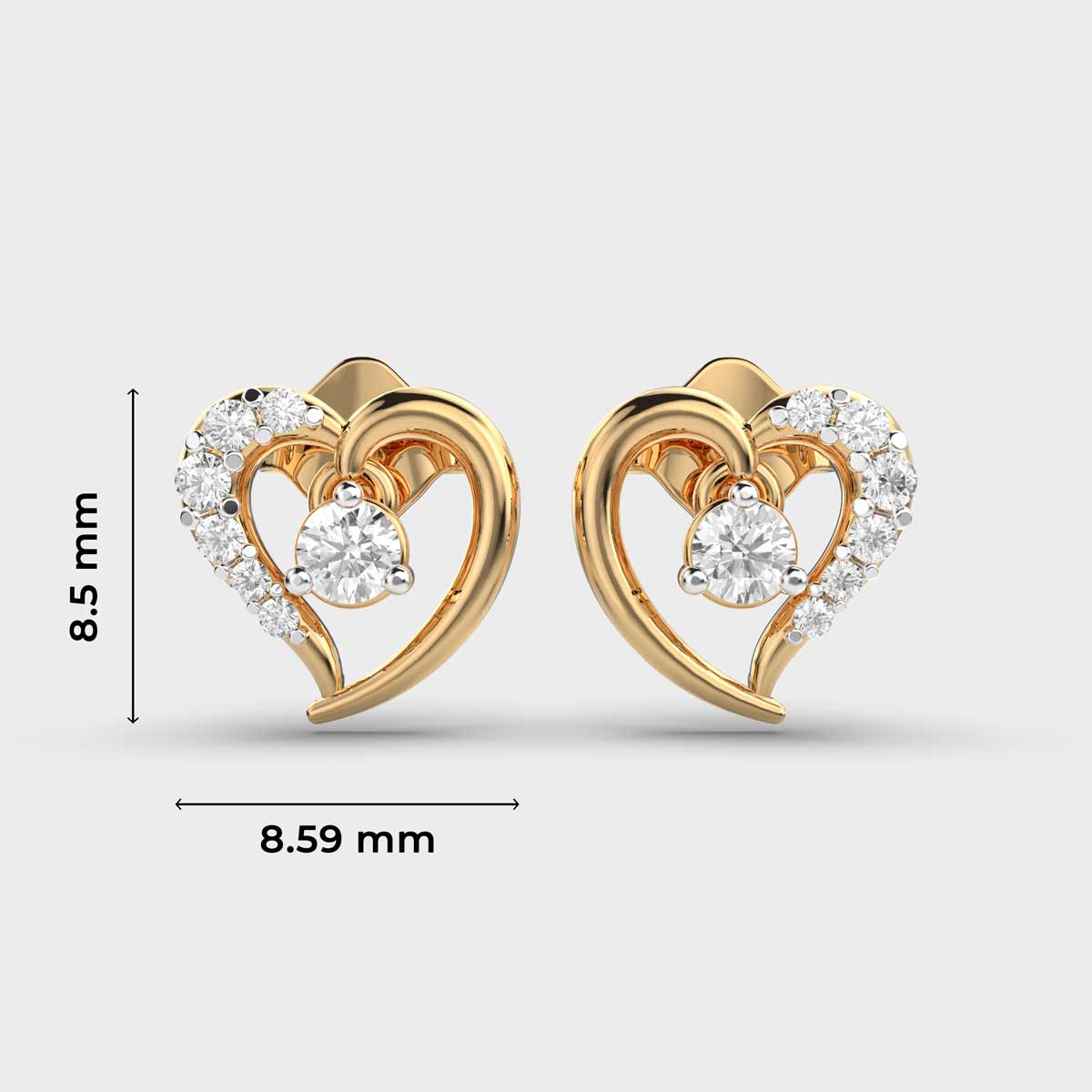 Happy Hearts Diamond Studs