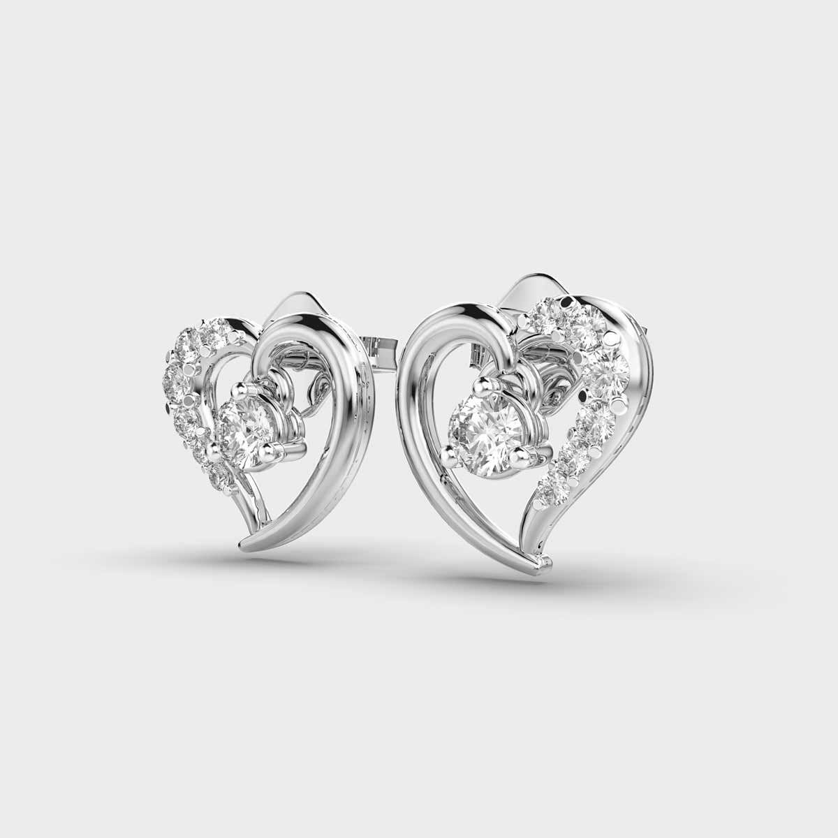 Happy Hearts Diamond Studs