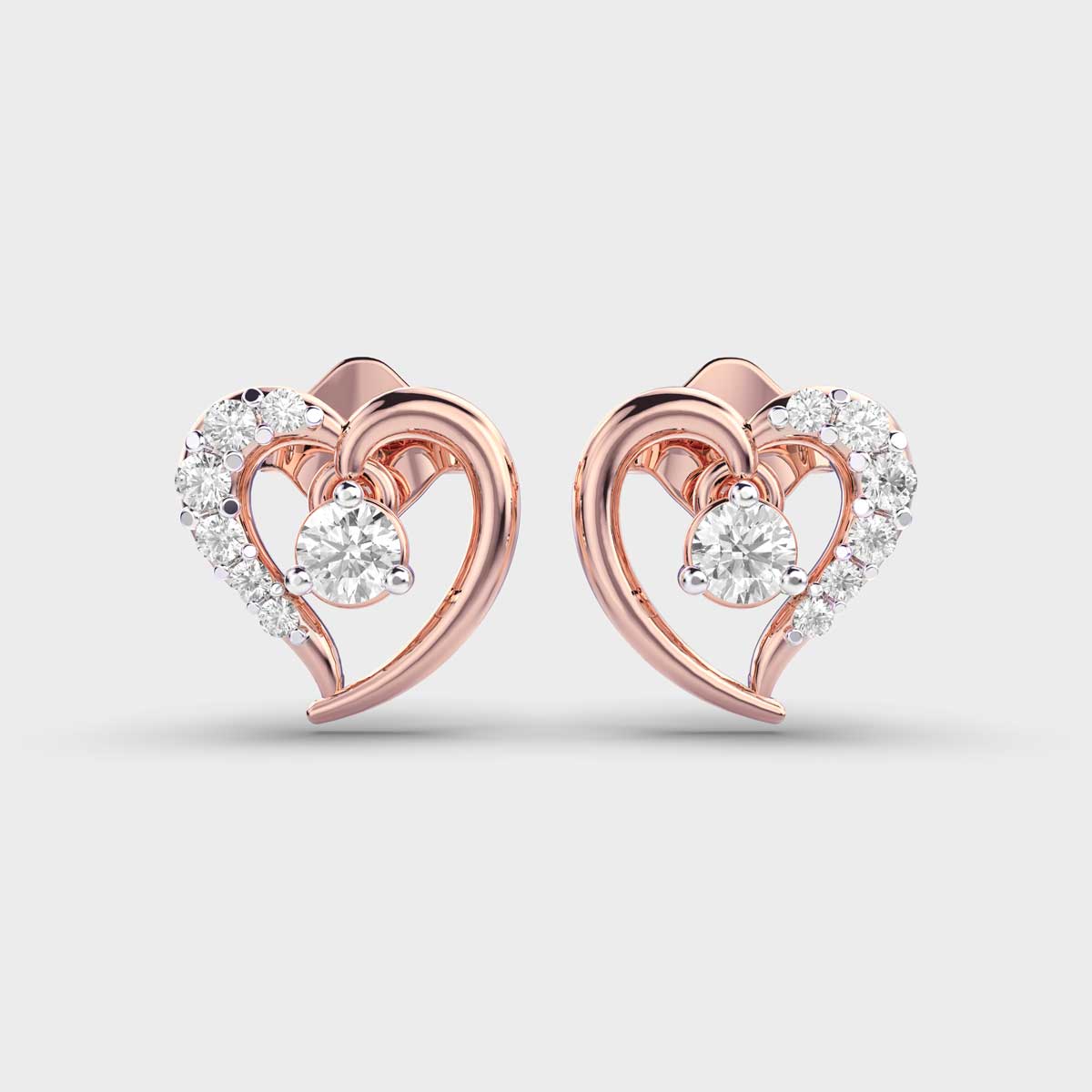 Happy Hearts Diamond Studs