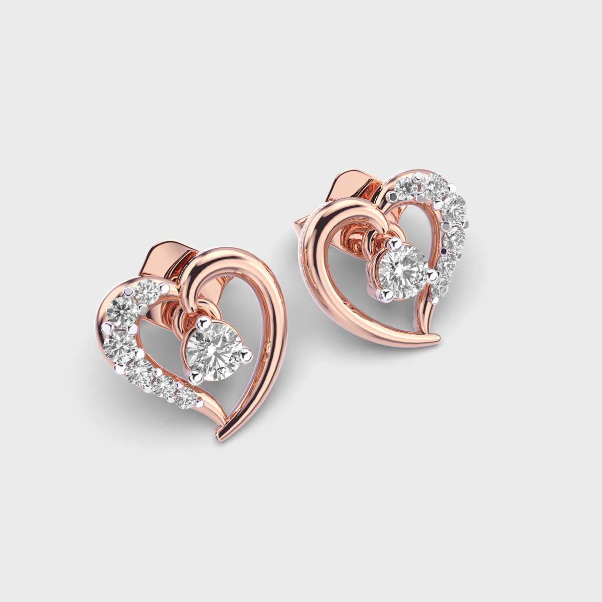Happy Hearts Diamond Studs