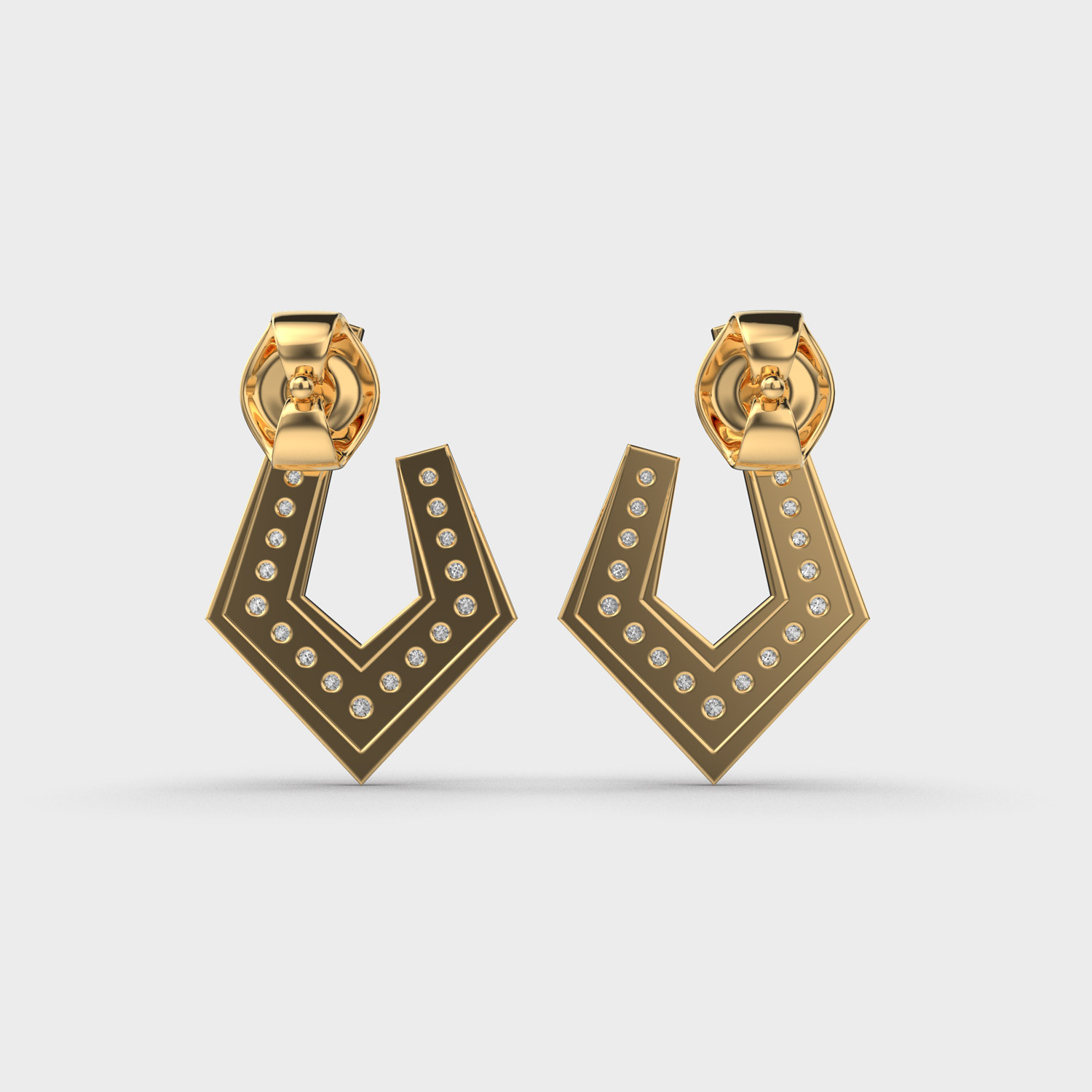 Bedazzled Unqiue Symmetery Diamond Studs