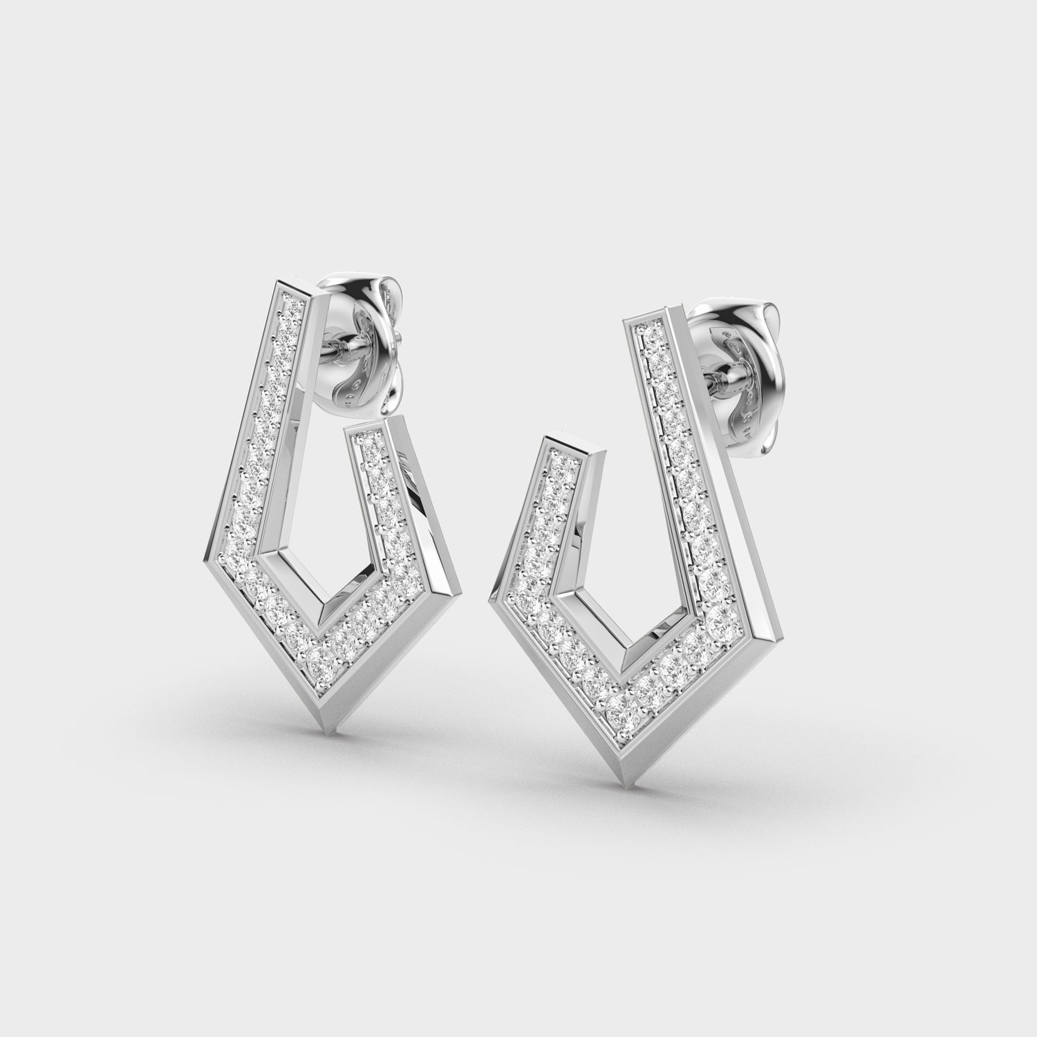Bedazzled Unqiue Symmetery Diamond Studs