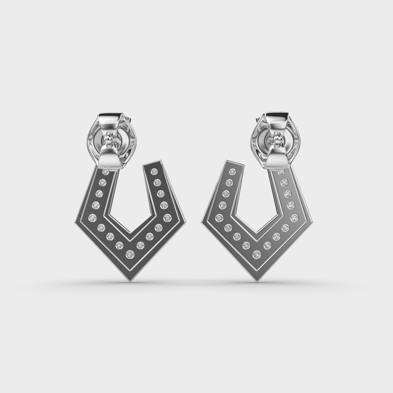Bedazzled Unqiue Symmetery Diamond Studs