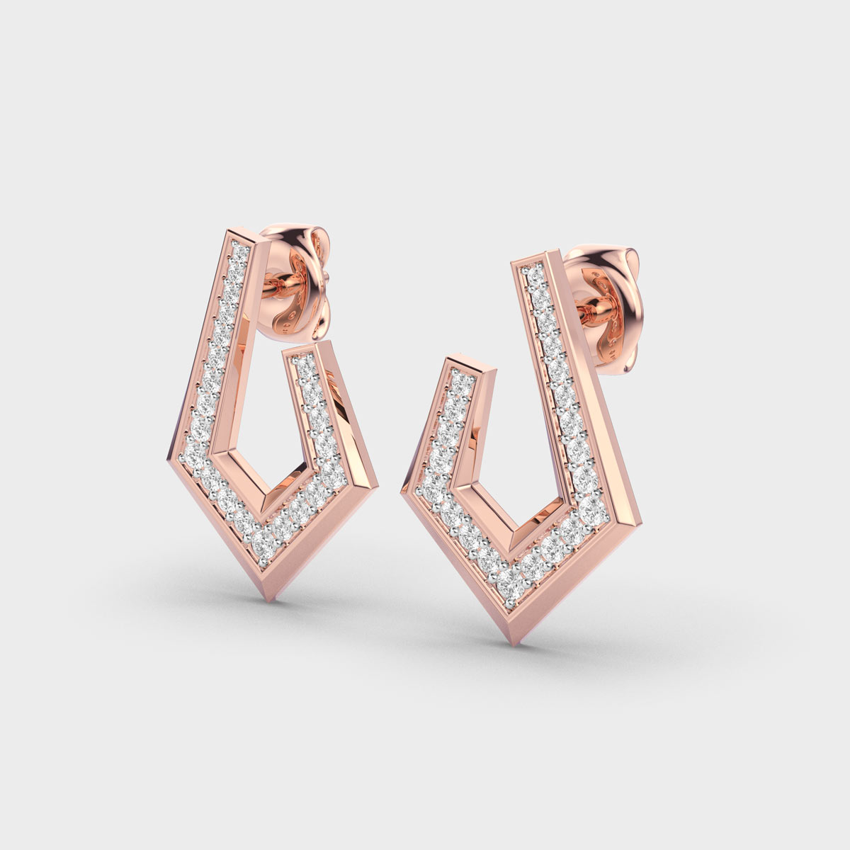 Bedazzled Unqiue Symmetery Diamond Studs