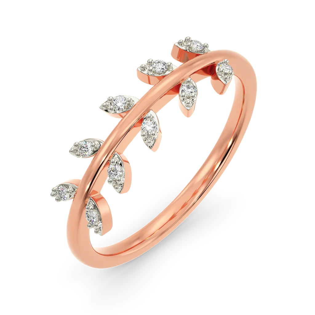 Leaf Feels Diamond Rings