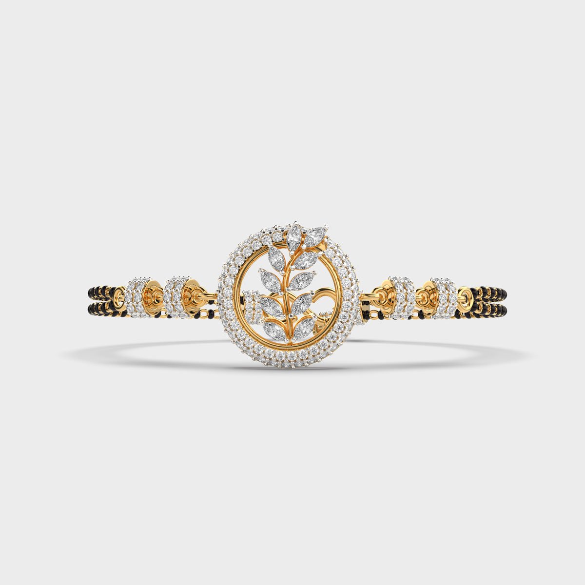 Glowing Grace Diamond Mangalsutra Bracelet (With Chain)
