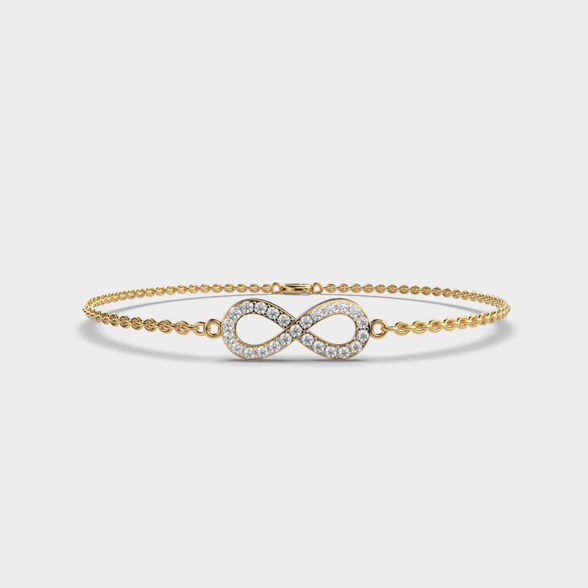 Eternity Glam Diamond Encrusted Chain Bracelet
