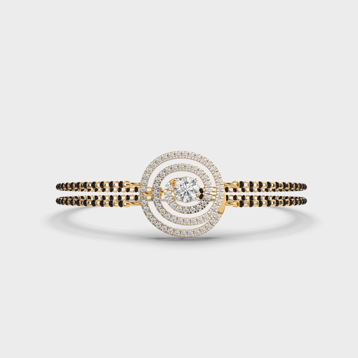 Encircling Life Diamond Mangalsutra Bracelet (With Chain)