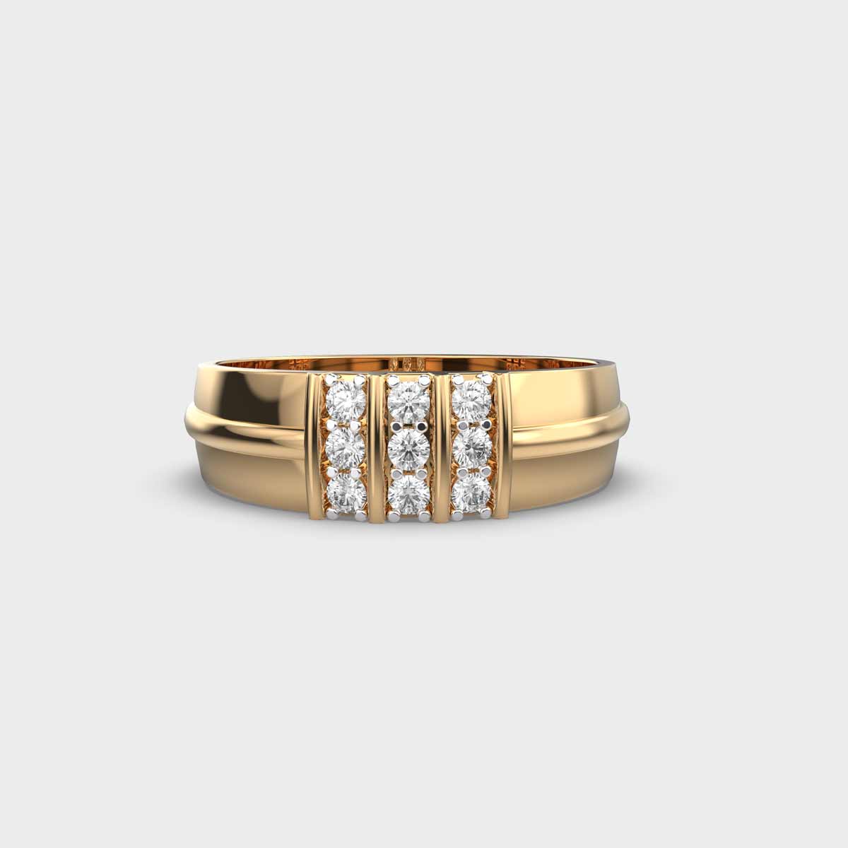 Tri Line Men’s Diamond Ring
