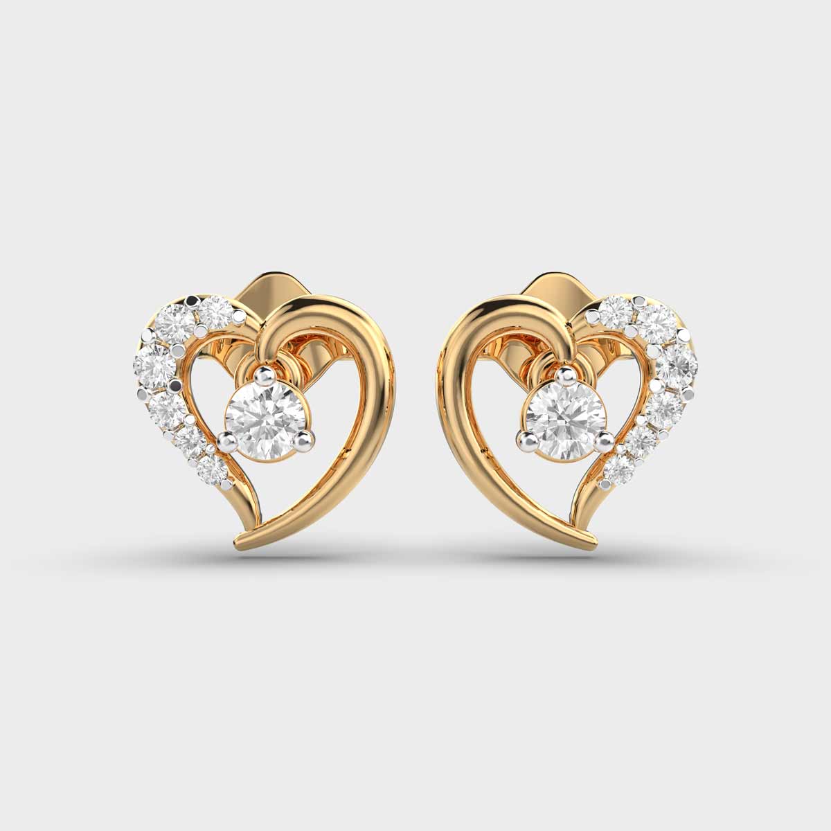 Happy Hearts Diamond Studs